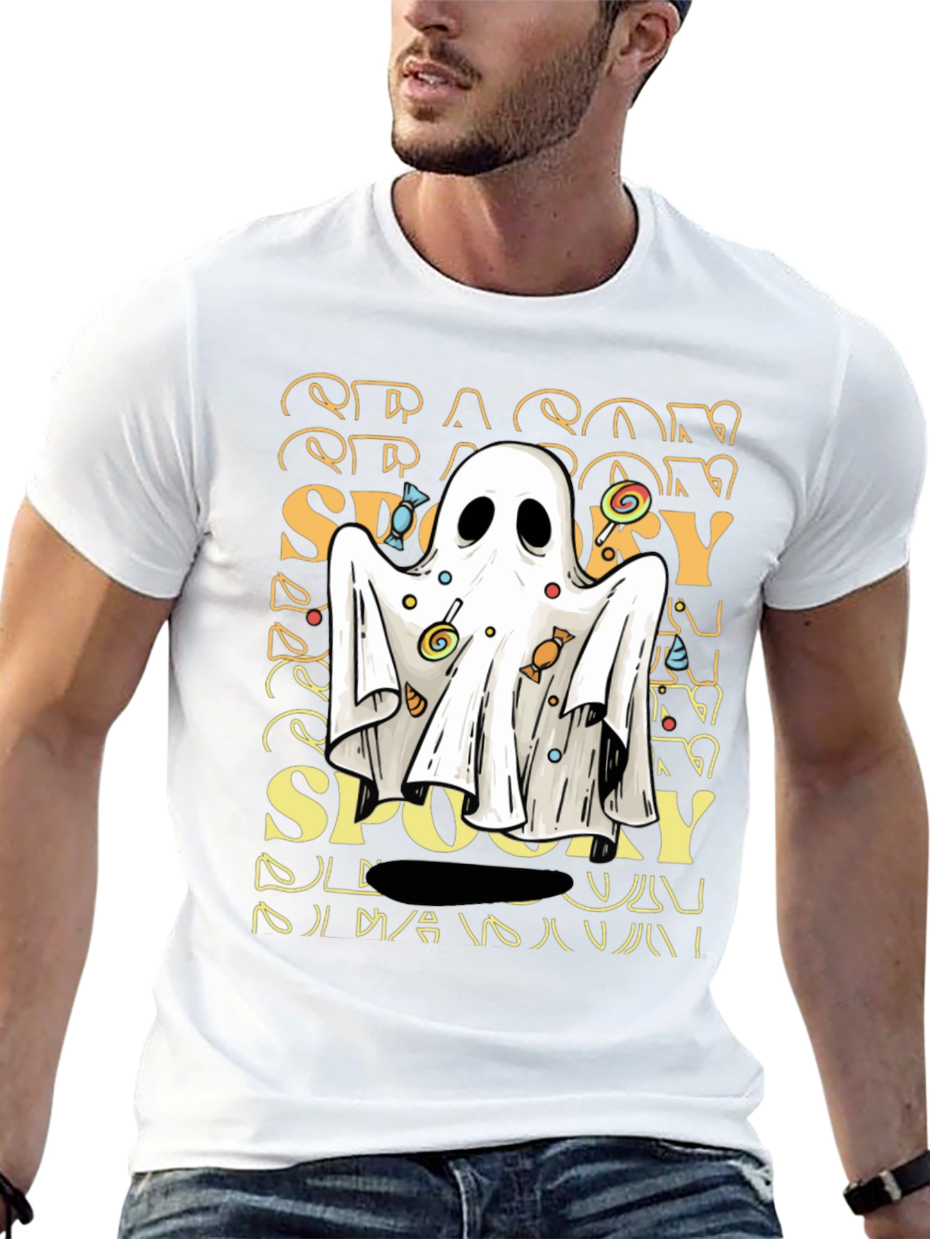 Spooky Season Ghost Graphic Tee