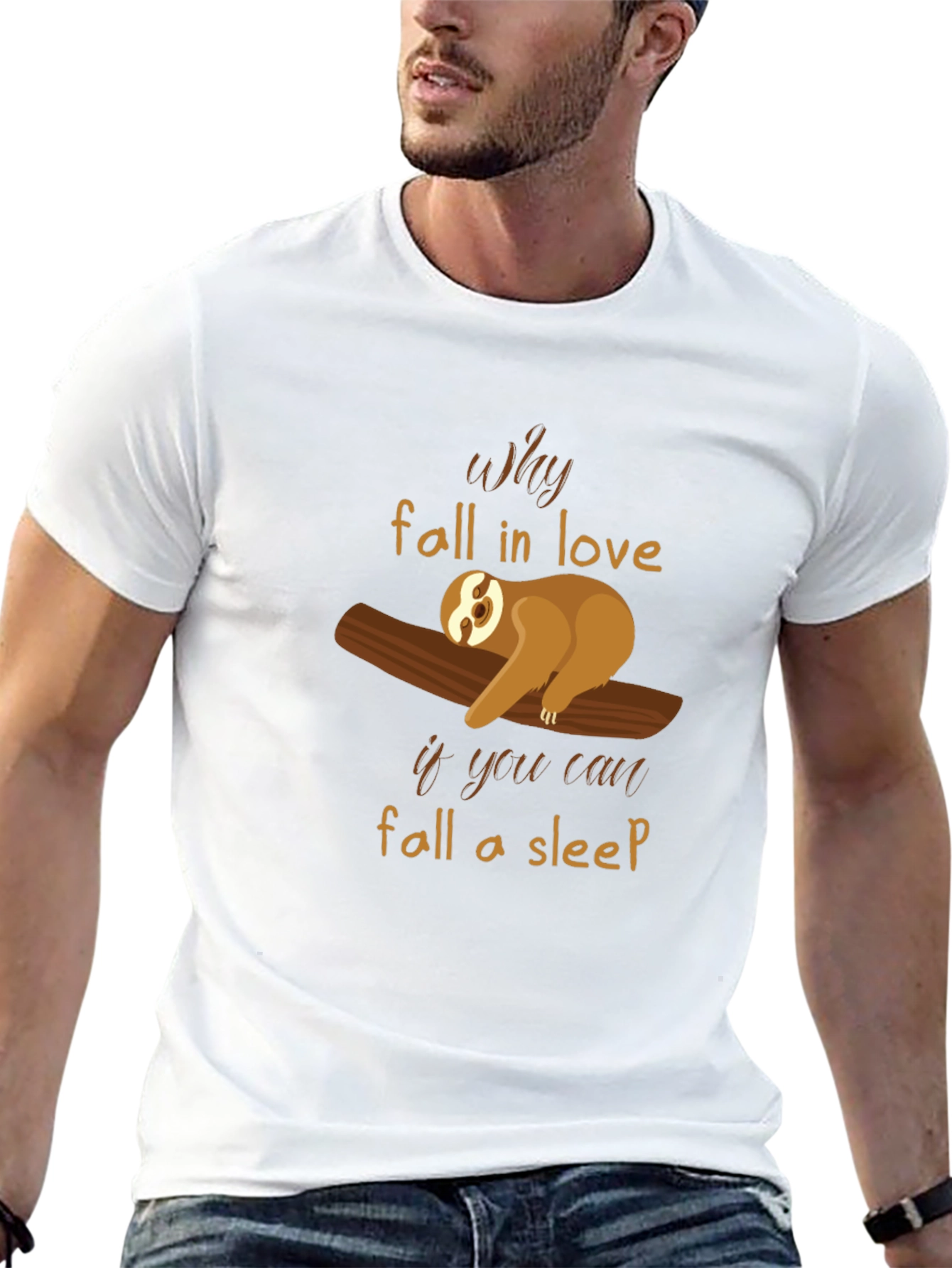 Why Fall in Love? Sloth Graphic Tee