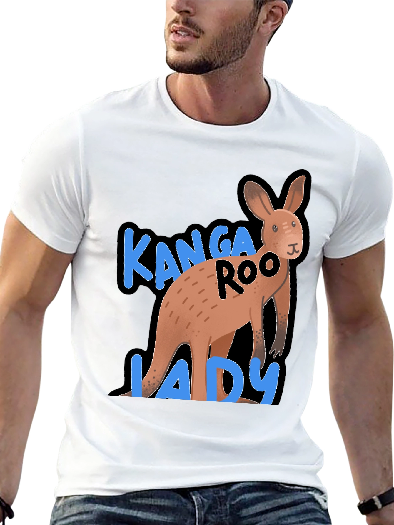 Kanga-Roo Lady Graphic T-Shirt - Black