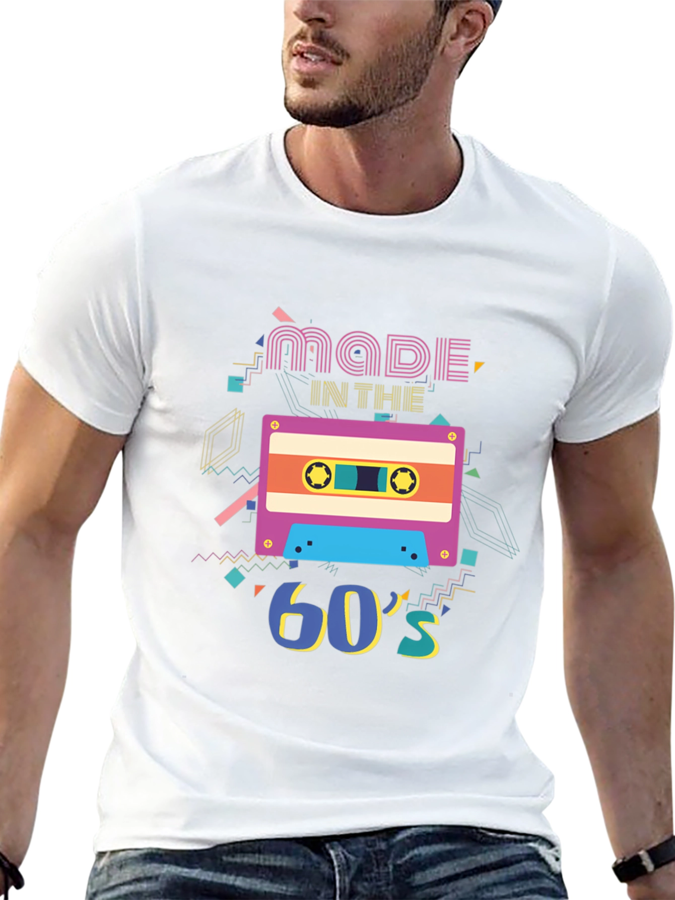 Retro Made in the 60s Cassette Tape Graphic T-Shirt