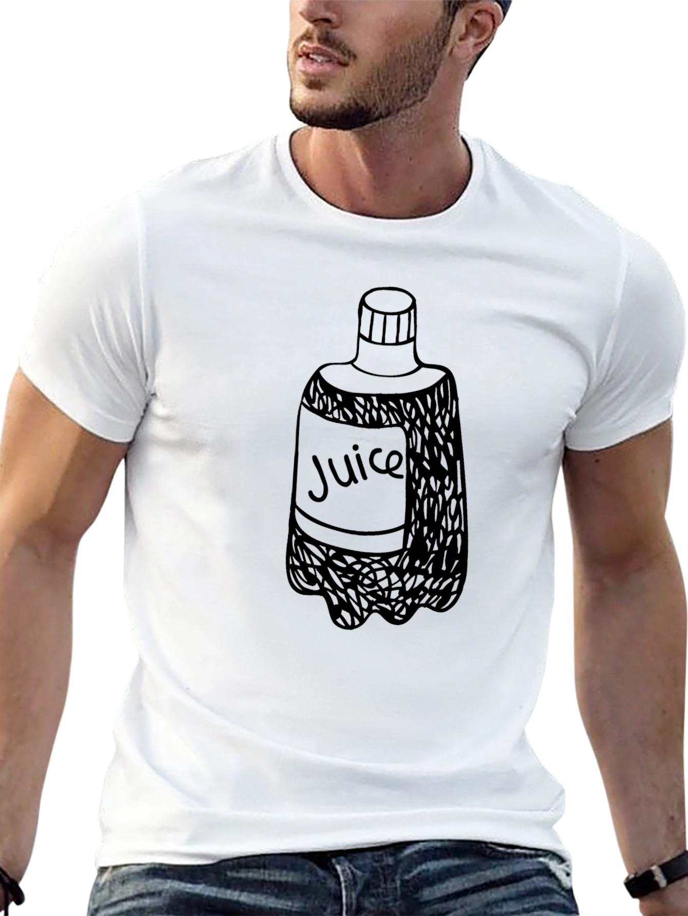 Juice Bottle Graphic Tee - Black T-Shirt