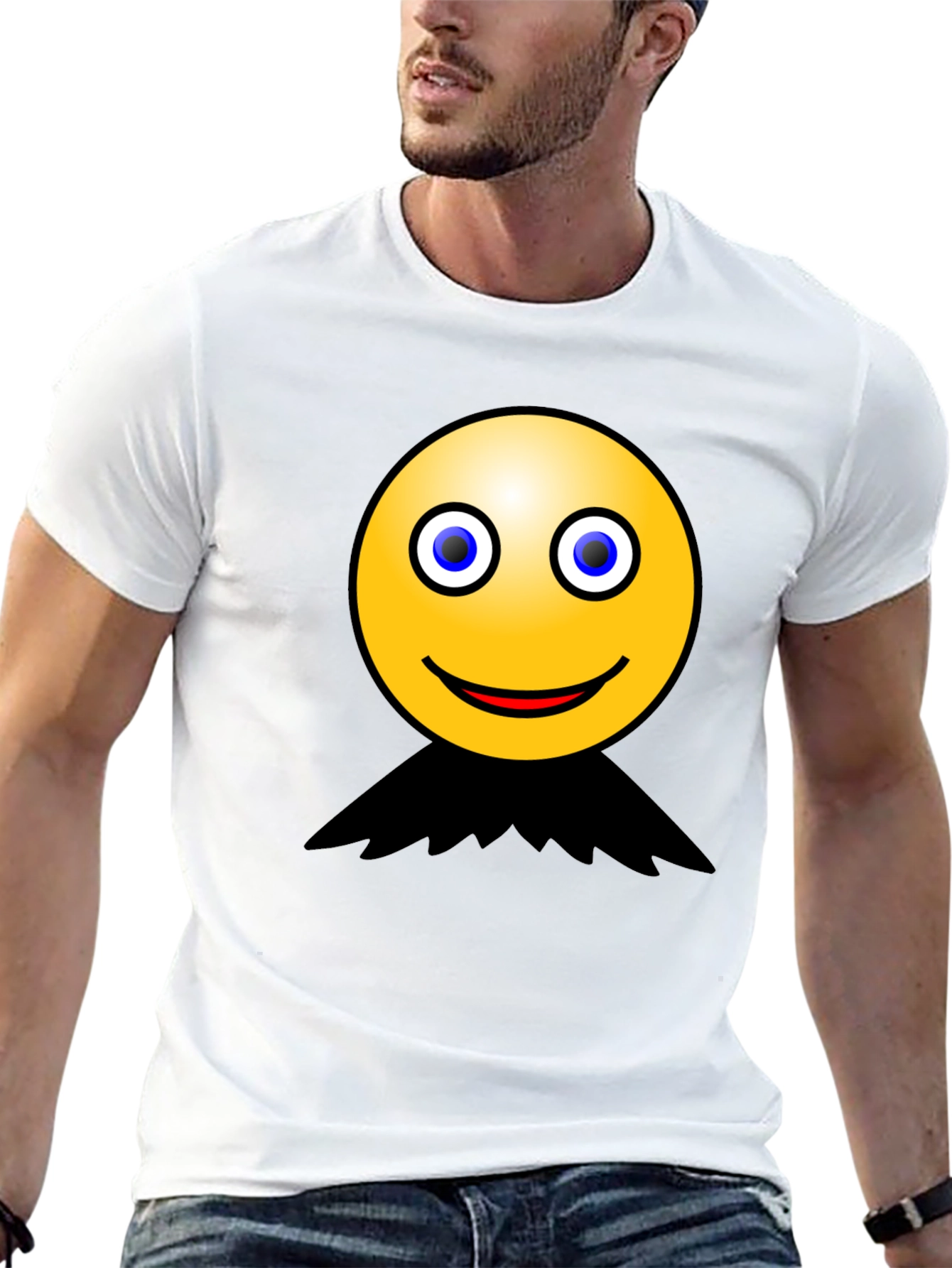 Smiley Face Graphic Black T-Shirt
