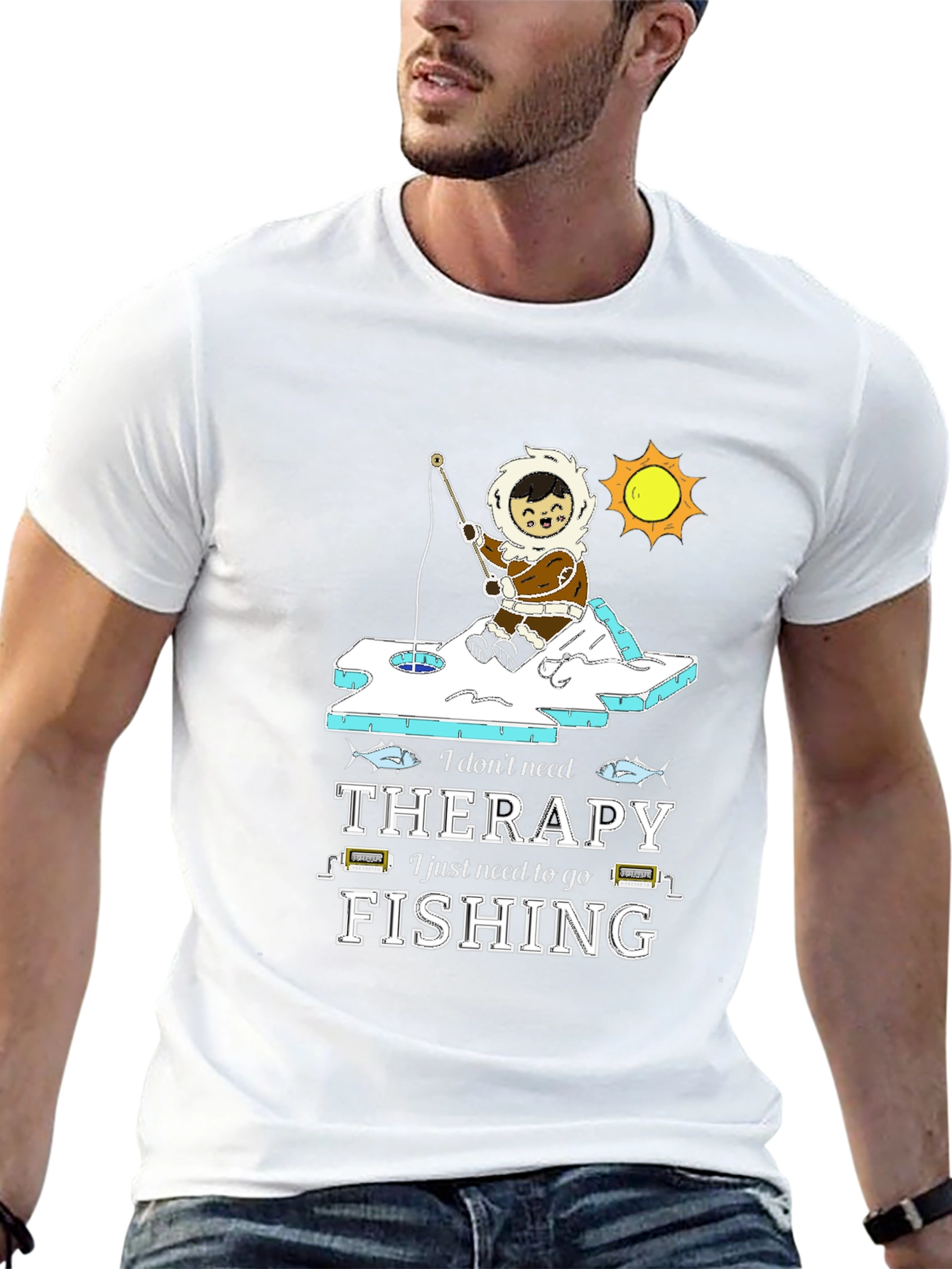 Fishing Therapy Graphic T-Shirt