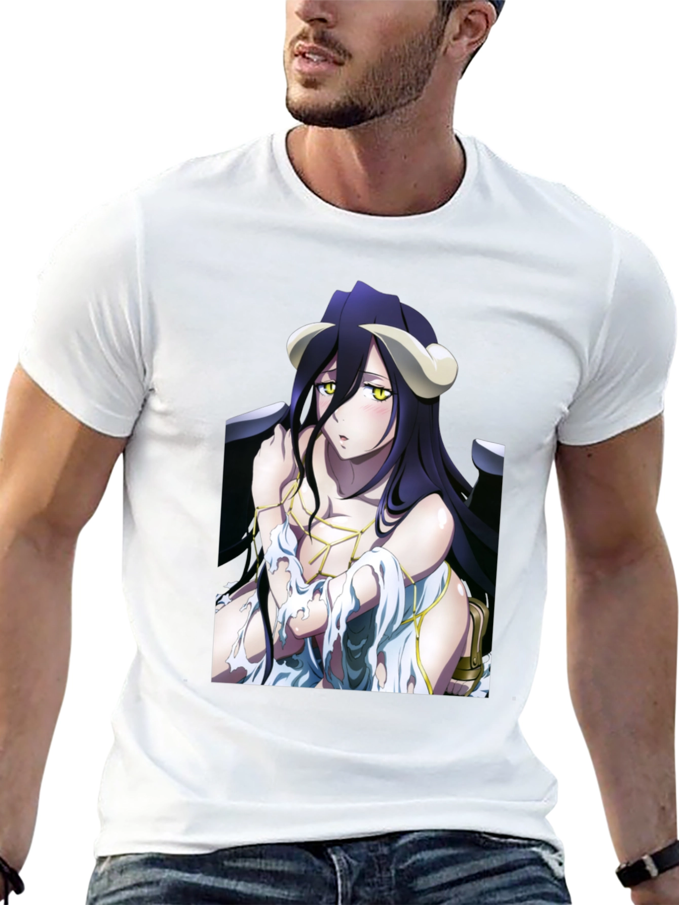 Albedo Overlord Anime Graphic Black T-Shirt