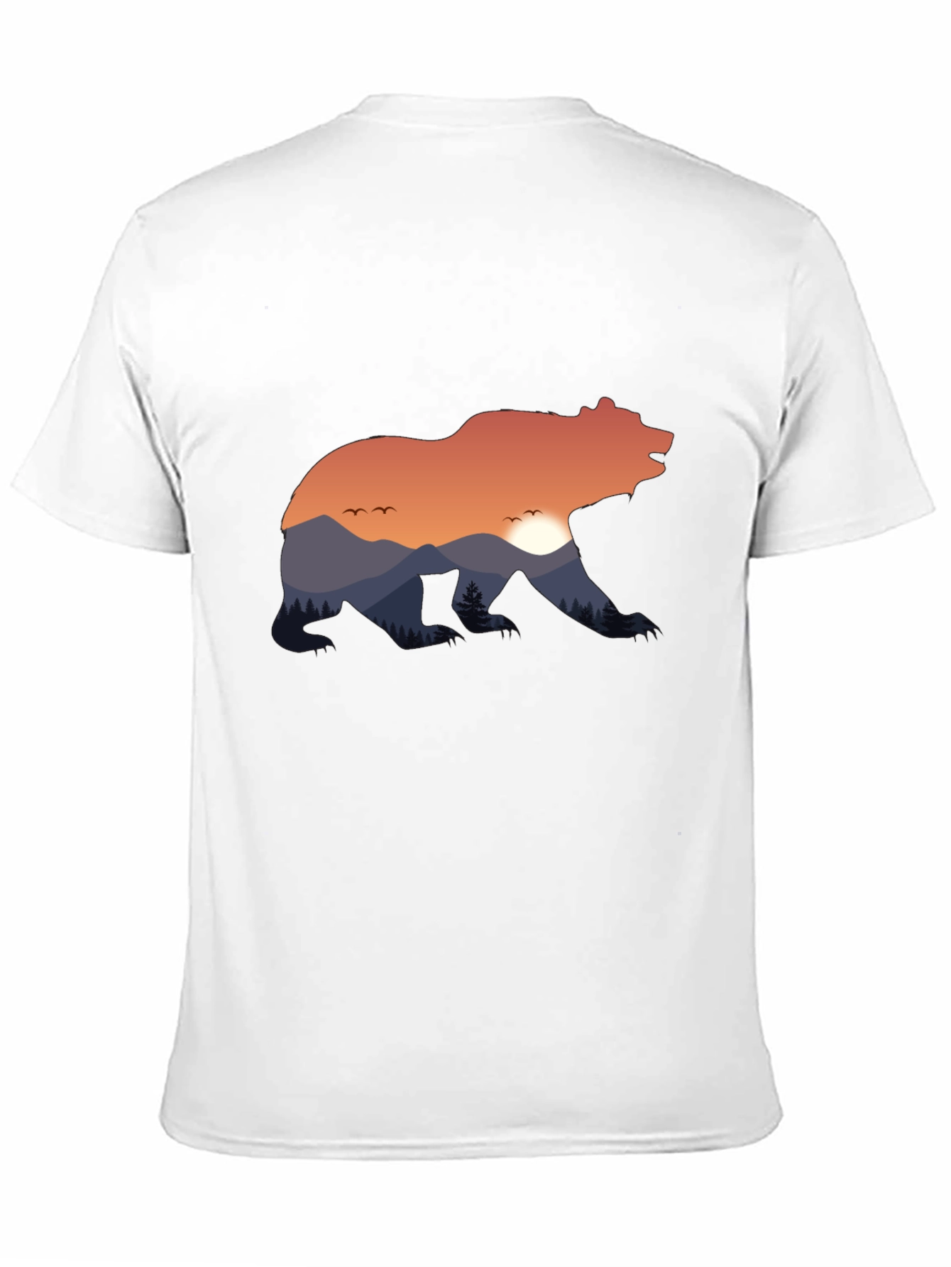 Bear Silhouette Landscape Graphic Tee