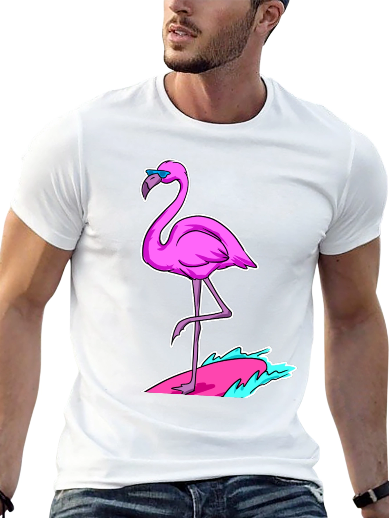 Cool Flamingo Graphic Tee - Tropical Summer Vibes