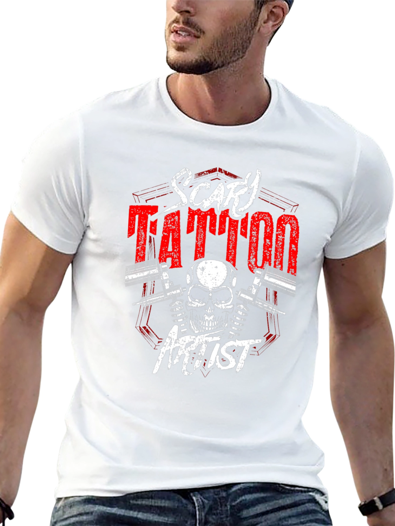 Scary Tattoo Artist Graphic T-Shirt