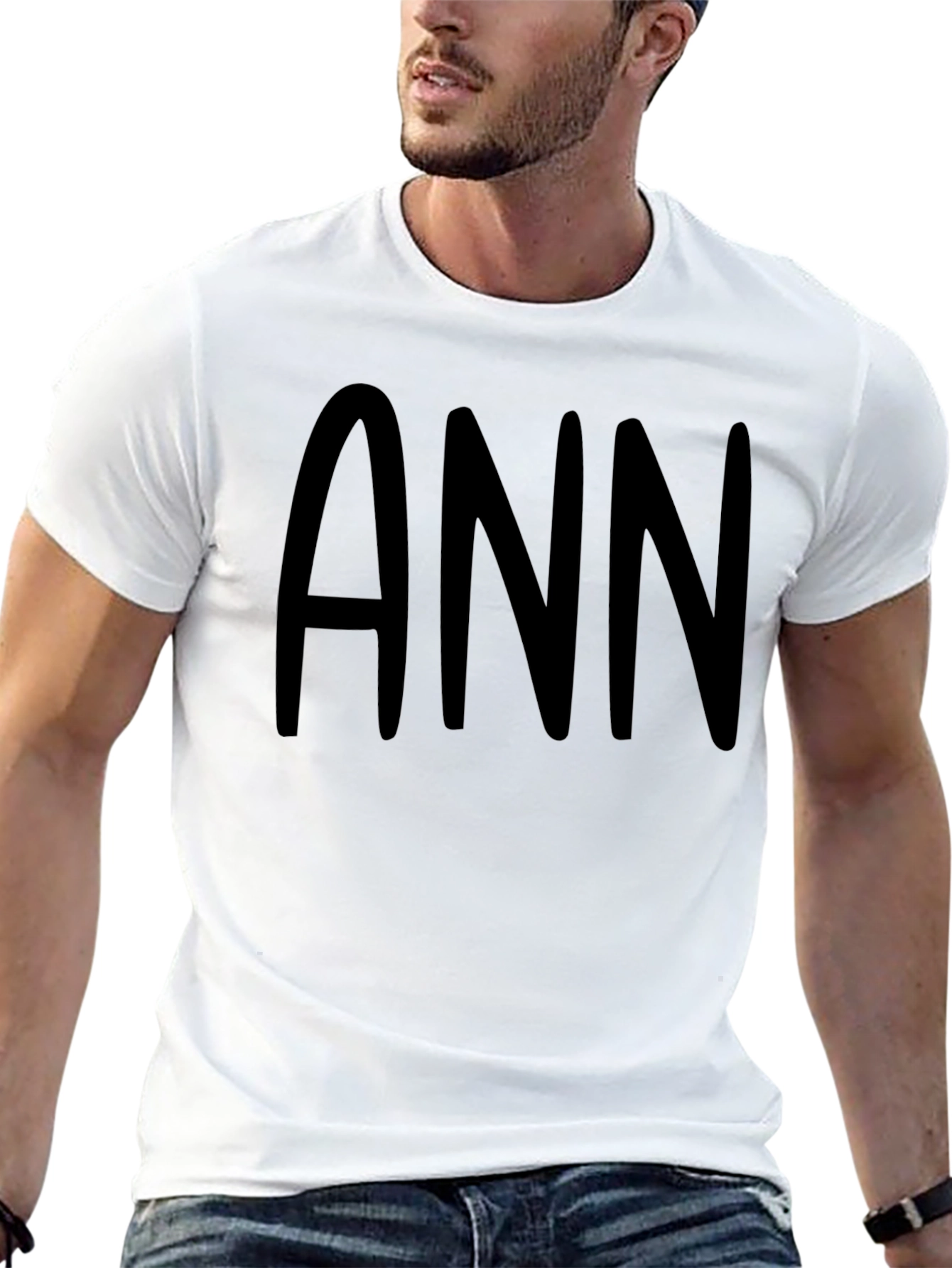ANN Graphic Tee - Bold & Stylish Black T-Shirt