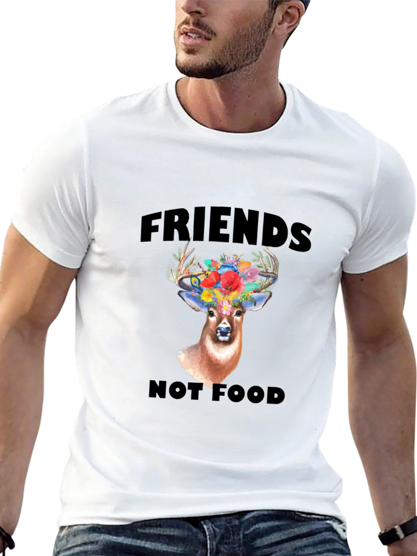 Friends Not Food Deer Graphic Tee