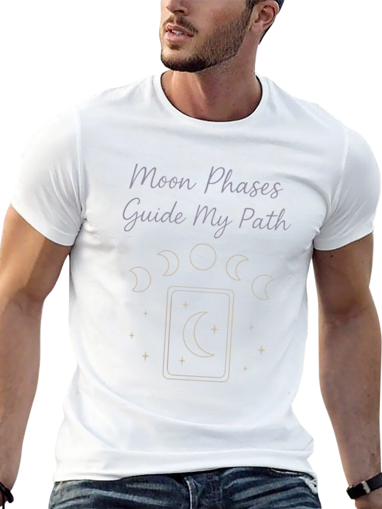 Moon Phases Guide My Path Graphic T-Shirt