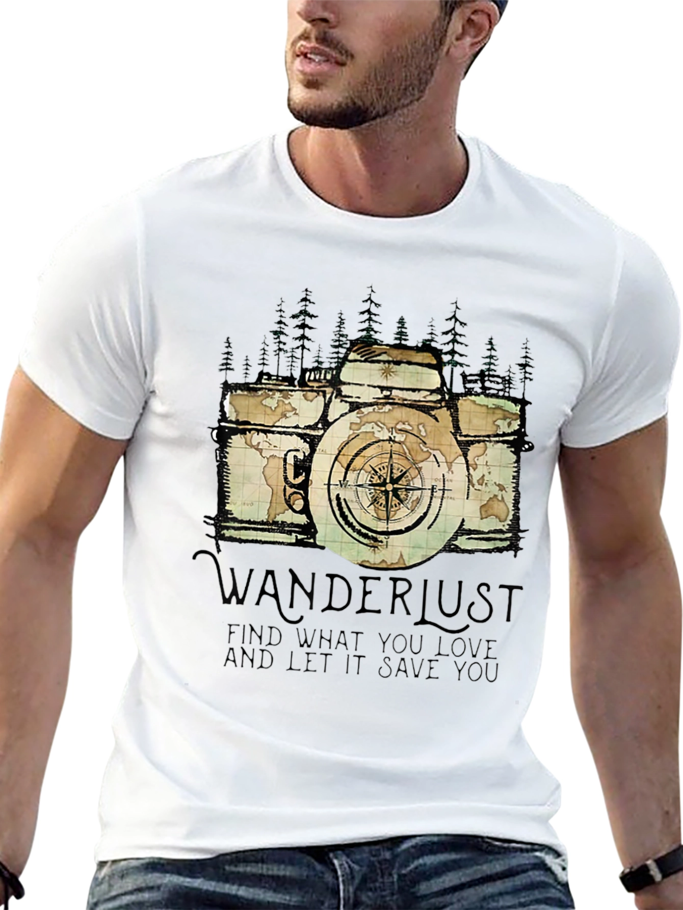 Wanderlust Camera Graphic T-Shirt - Travel Inspired Apparel