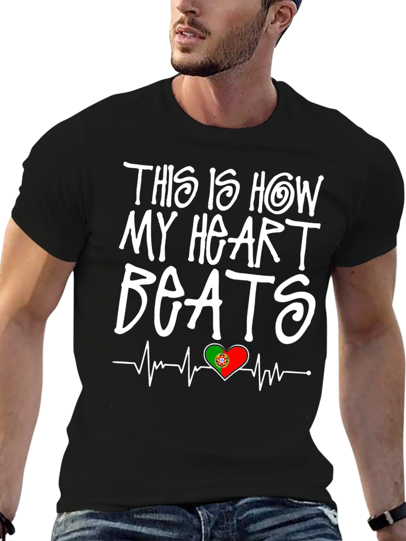 Portugal Heartbeat T-Shirt - Country Pride Tee