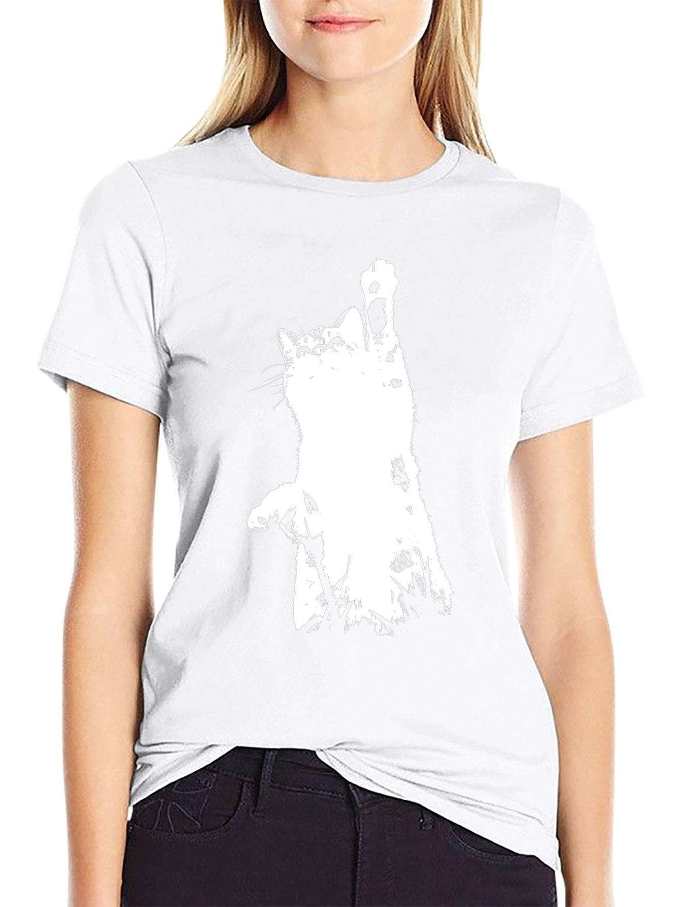 Cool Cat Graphic Tee - Black