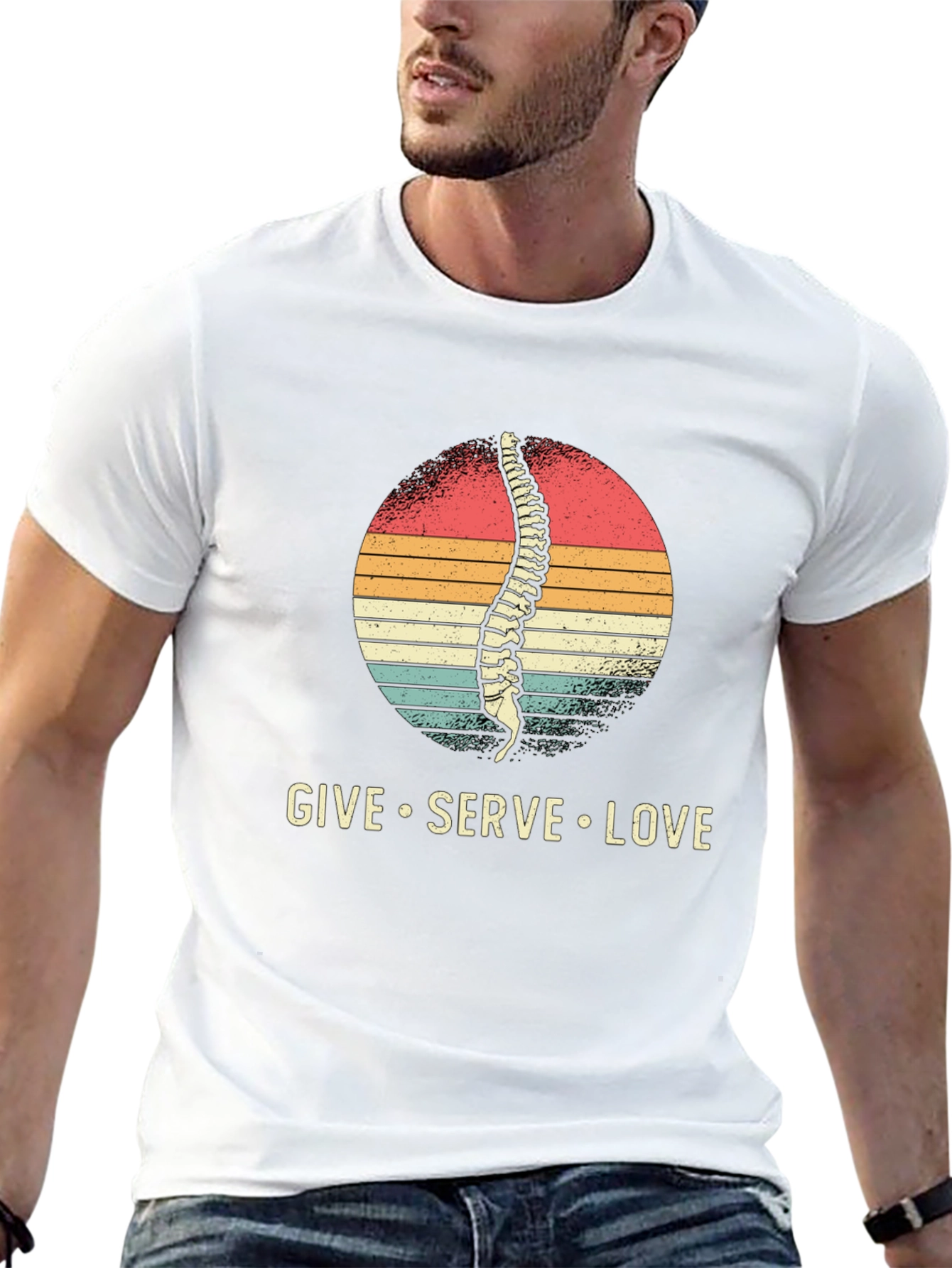 Chiropractor T-Shirt - Spine Give Serve Love