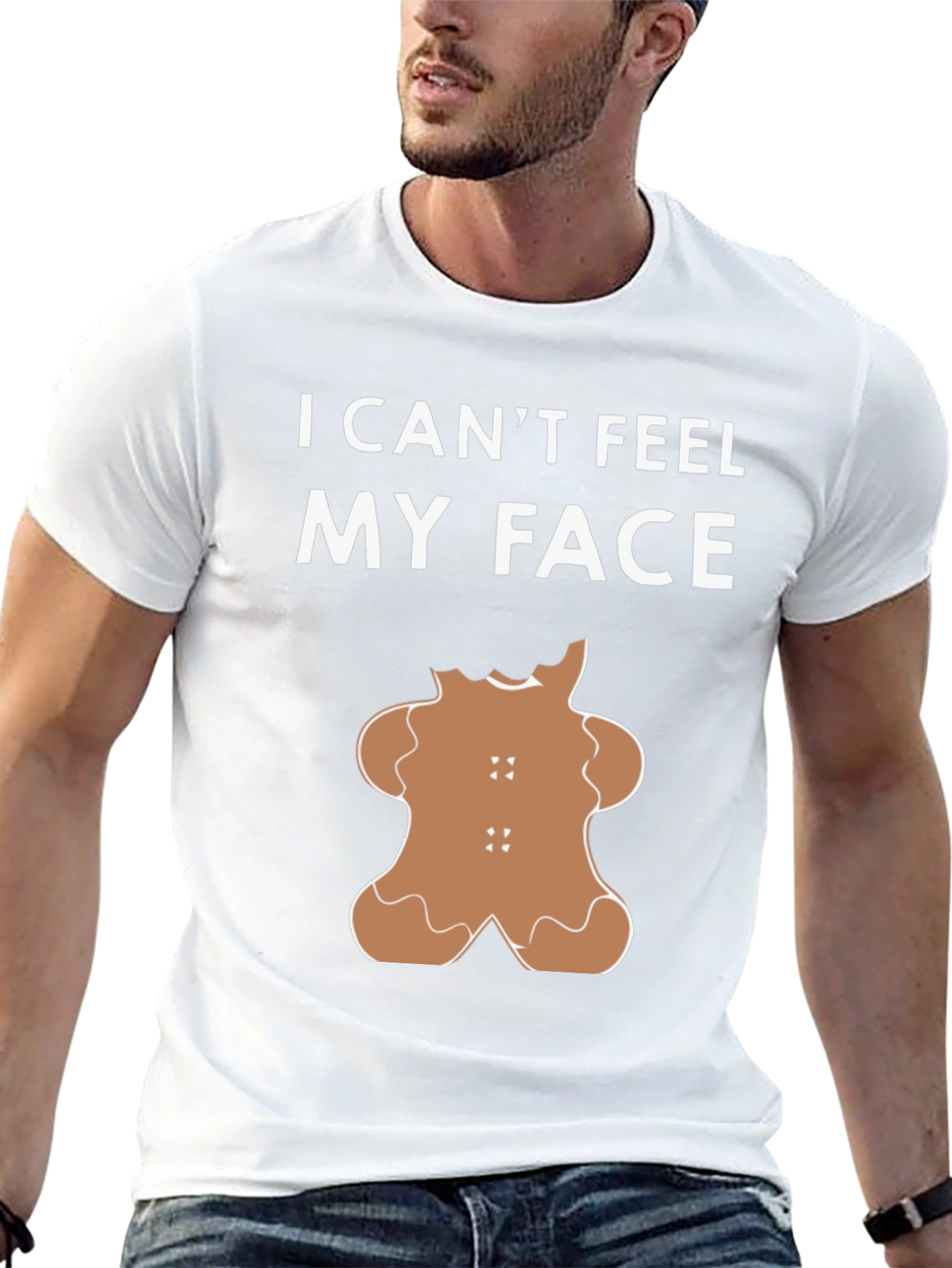 I Cant Feel My Face Gingerbread T-Shirt