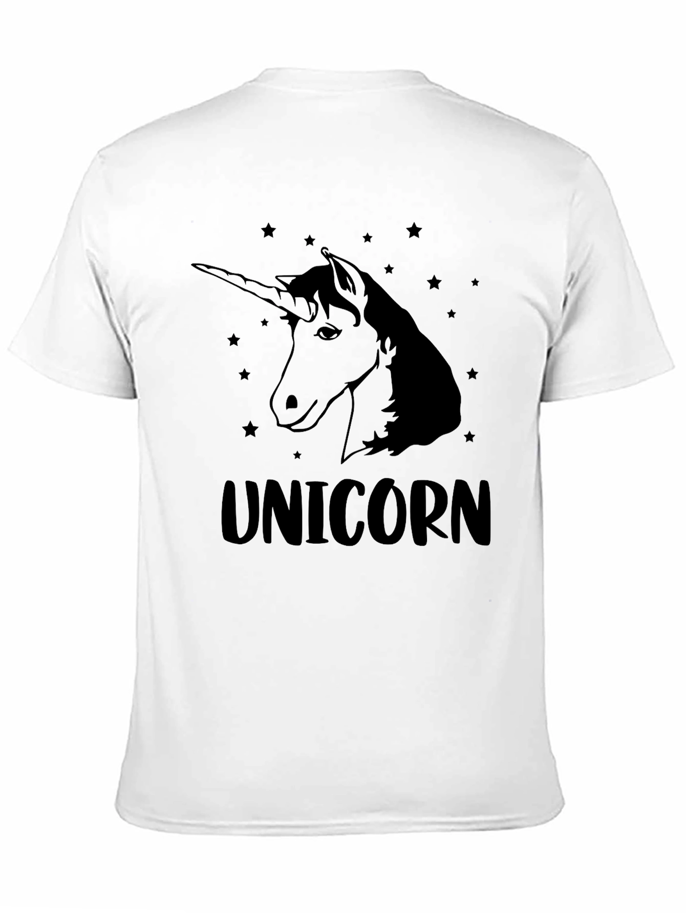 Unicorn Graphic Print Black T-Shirt