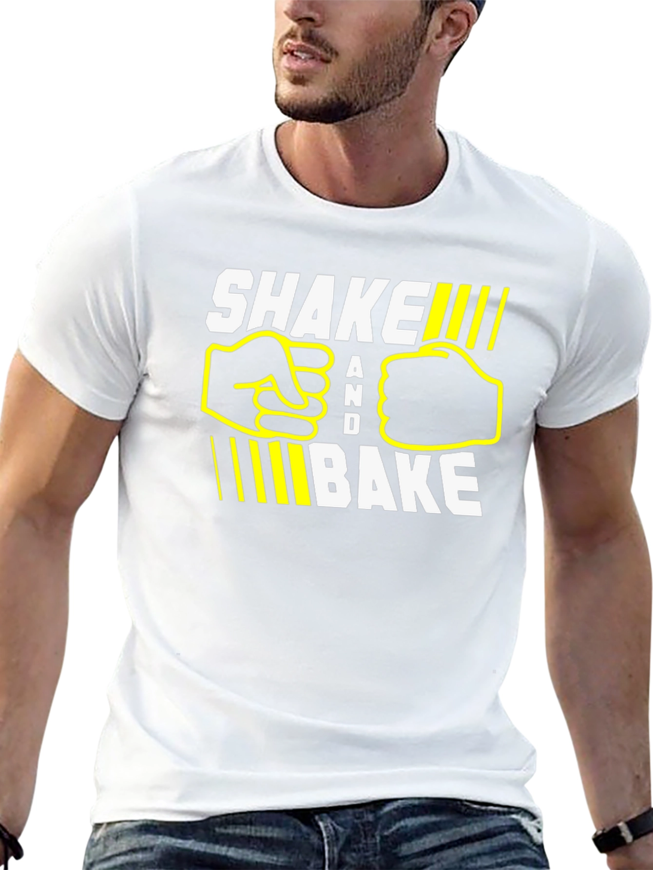 Shake and Bake Graphic Tee - Casual Black T-Shirt