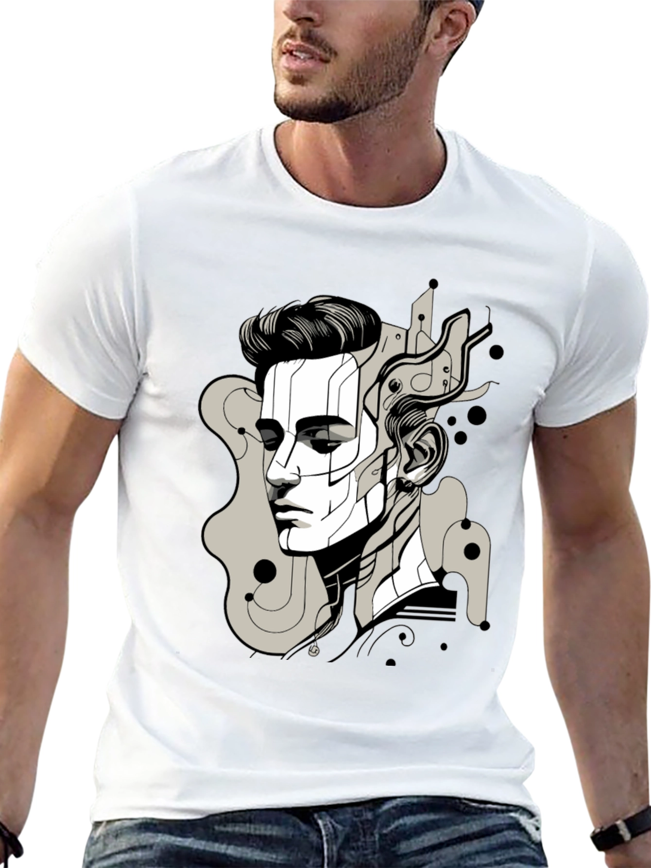 Abstract Man Graphic Tee