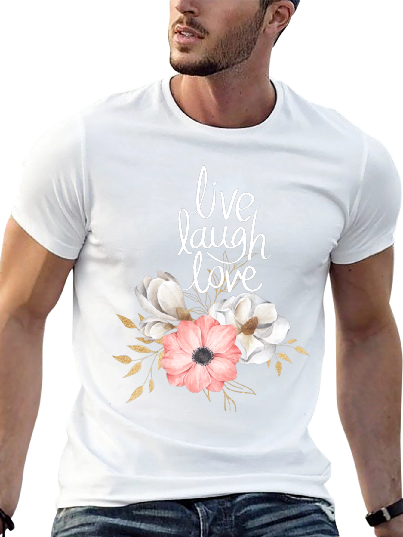 Live Laugh Love Floral Graphic T-Shirt