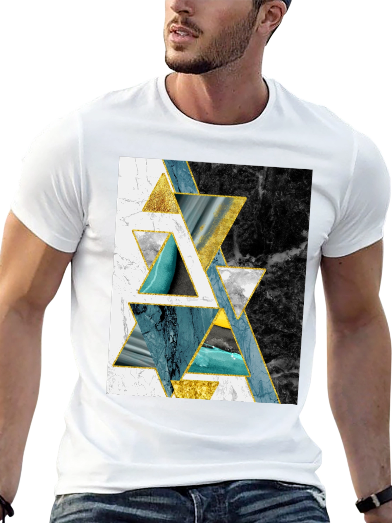 Abstract Geometric Triangle T-Shirt