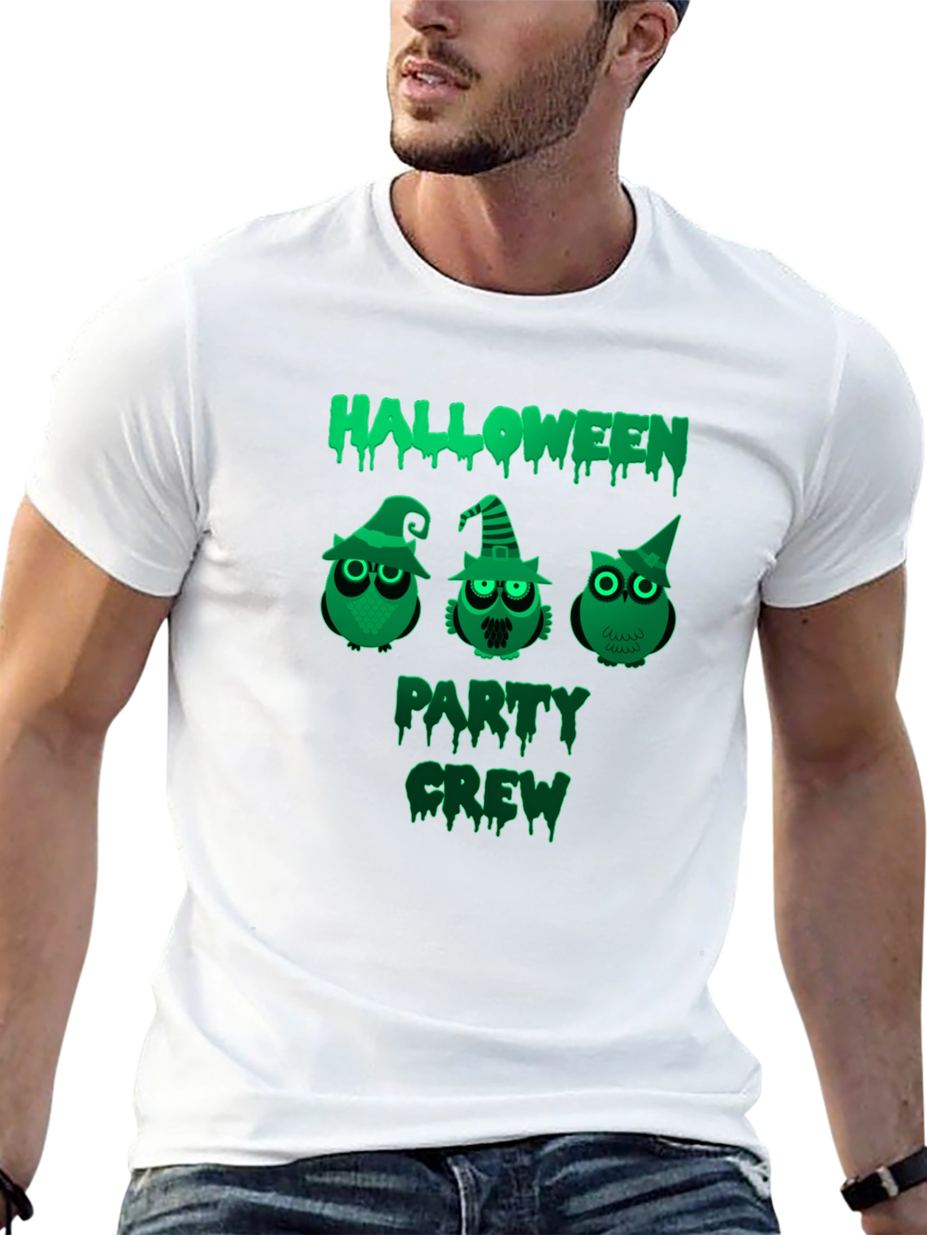 Halloween Party Crew Owl T-Shirt - Spooky Fun!