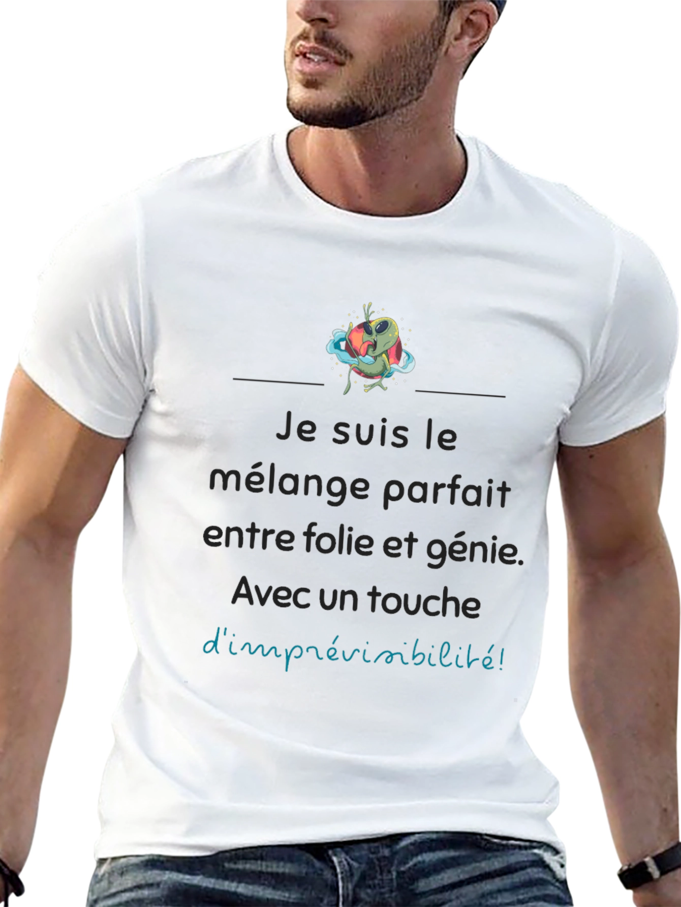 Unique Graphic Tee: Perfect Blend of Madness & Genius