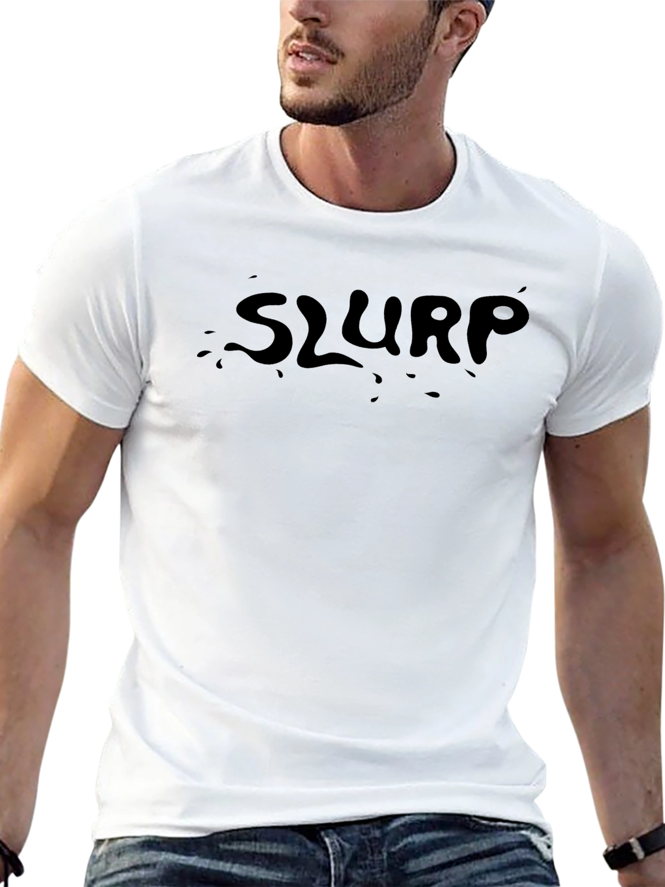 Mens Black SLURP Graphic Print T-Shirt