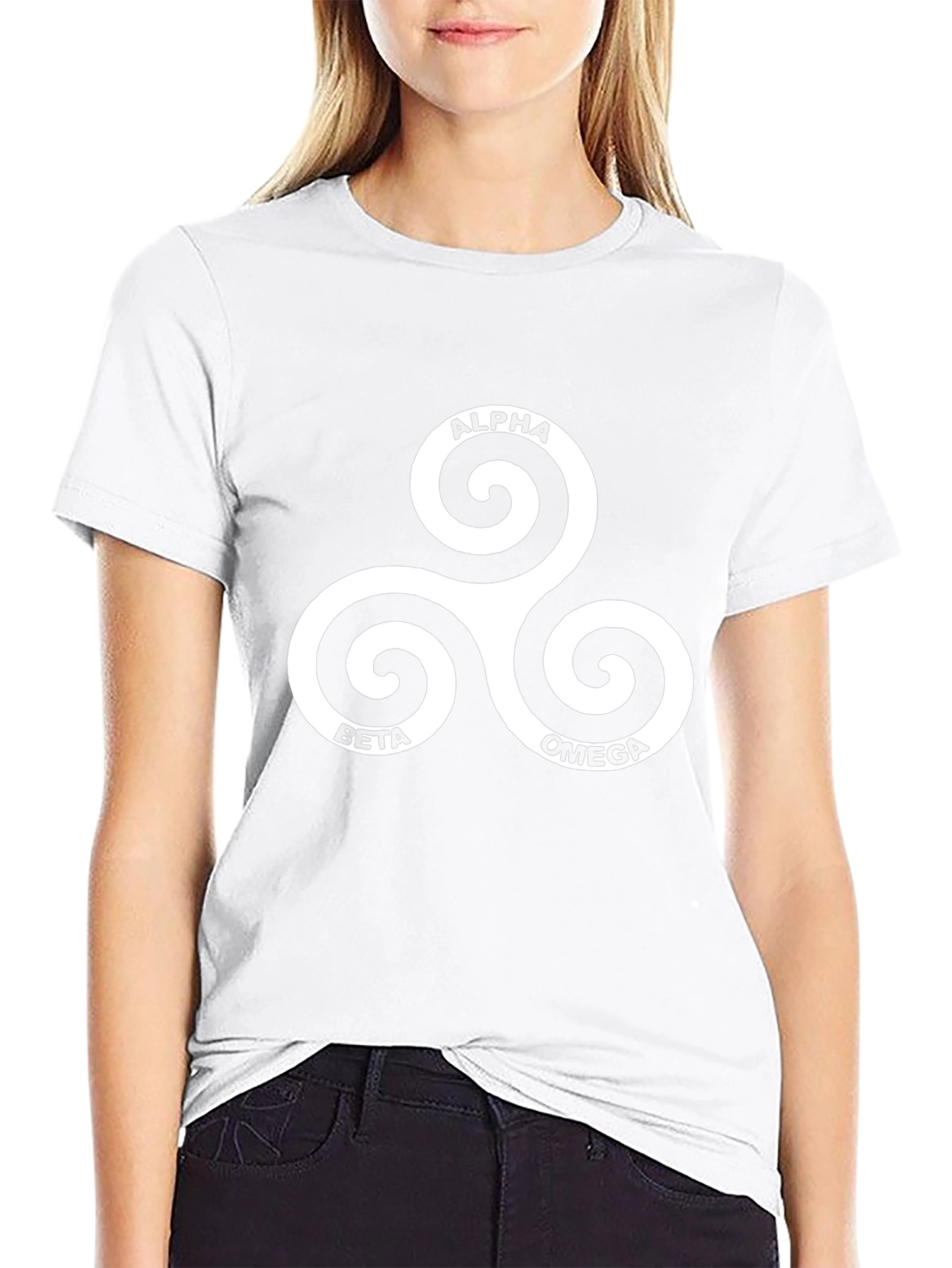Alpha Beta Omega Spiral Tee - Black