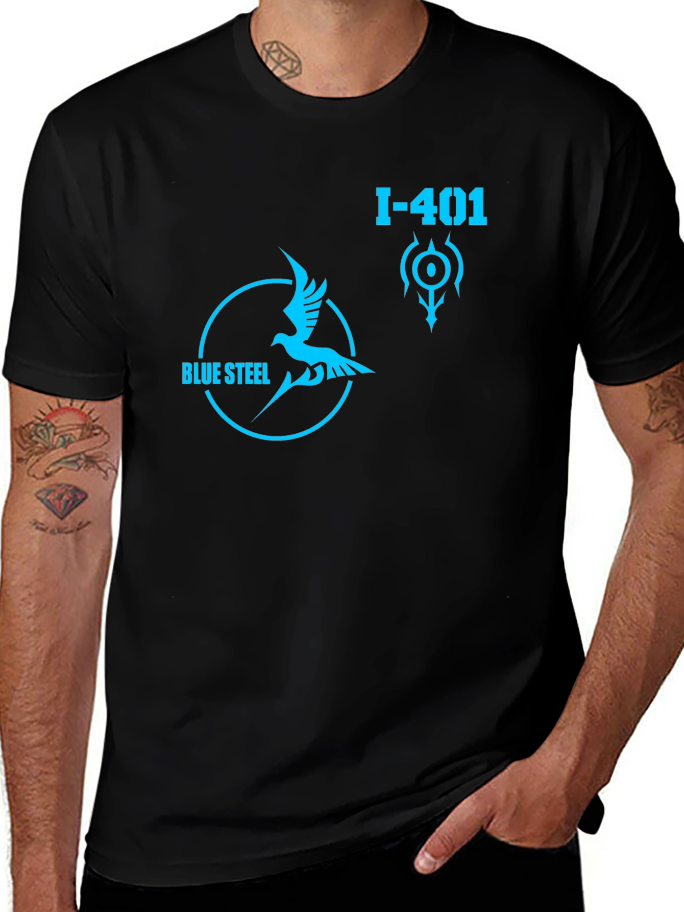 Blue Steel T-Shirt - Anime Submarine I-401 Design