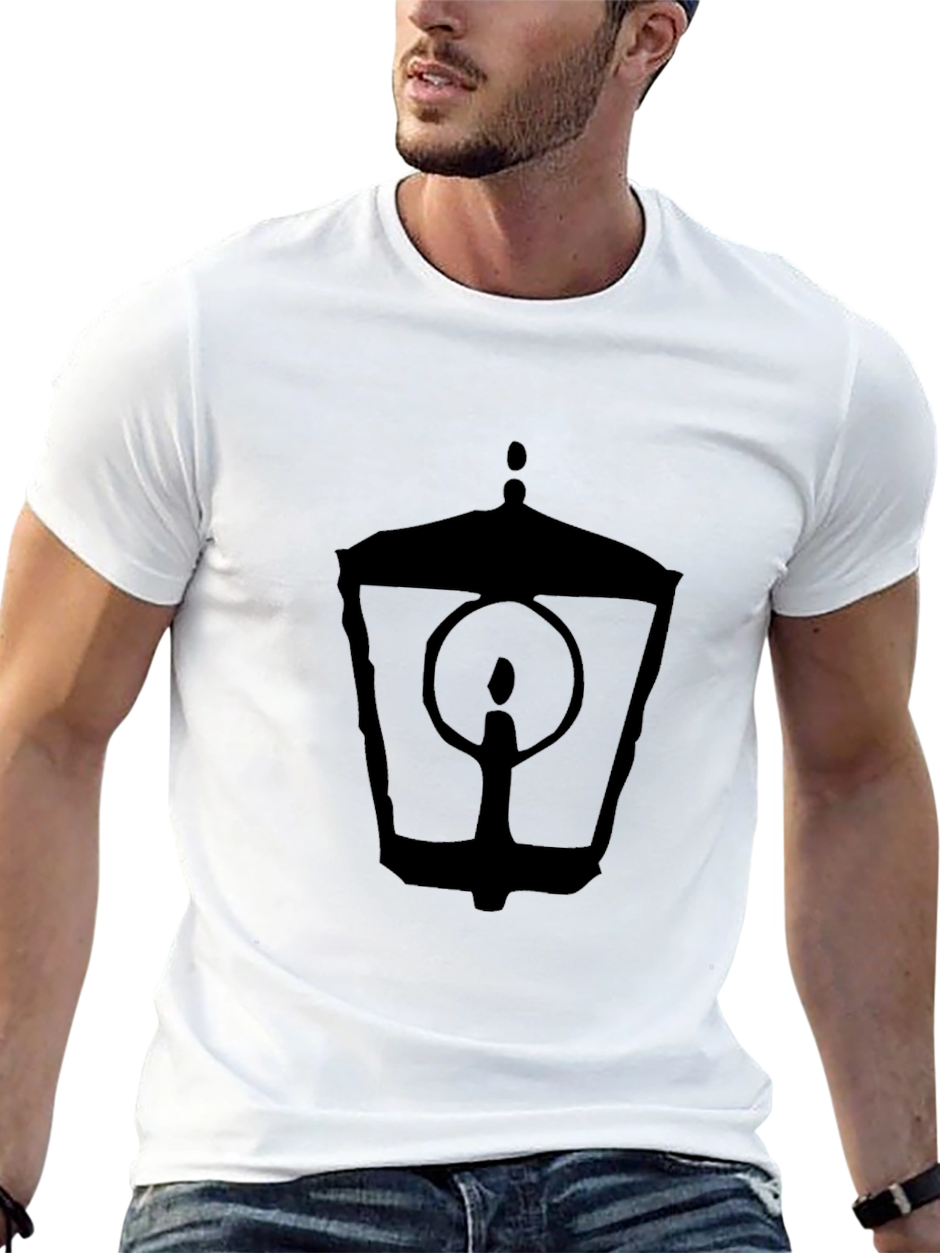 Streetlight Graphic Tee - Black Cotton Casual Shirt