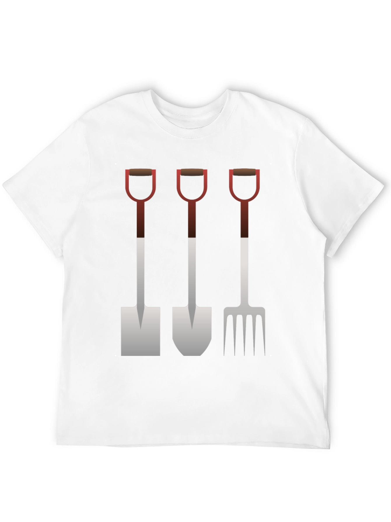 Gardening Tool Graphic Tee - Black Cotton Shirt