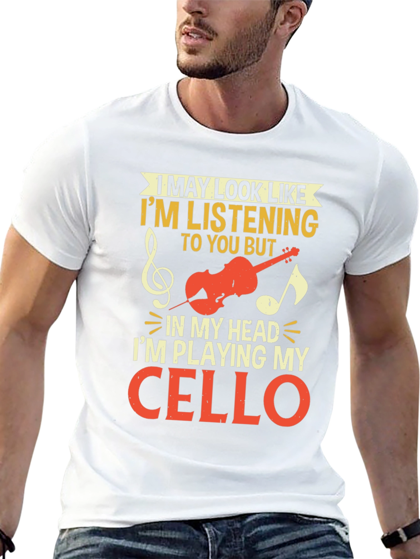 Cello Player T-Shirt: Musician Novelty Tee