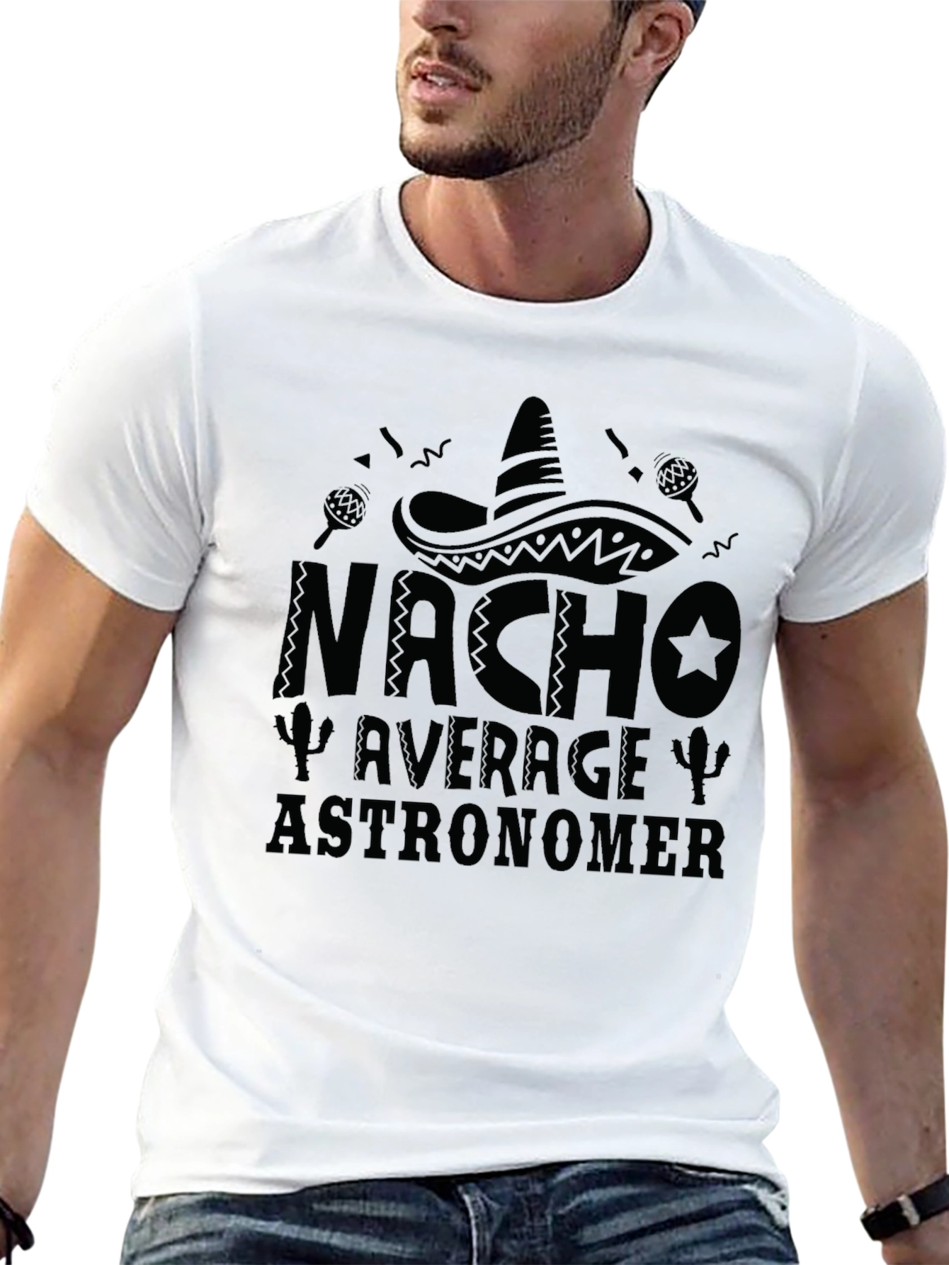 Nacho Average Astronomer Black T-Shirt