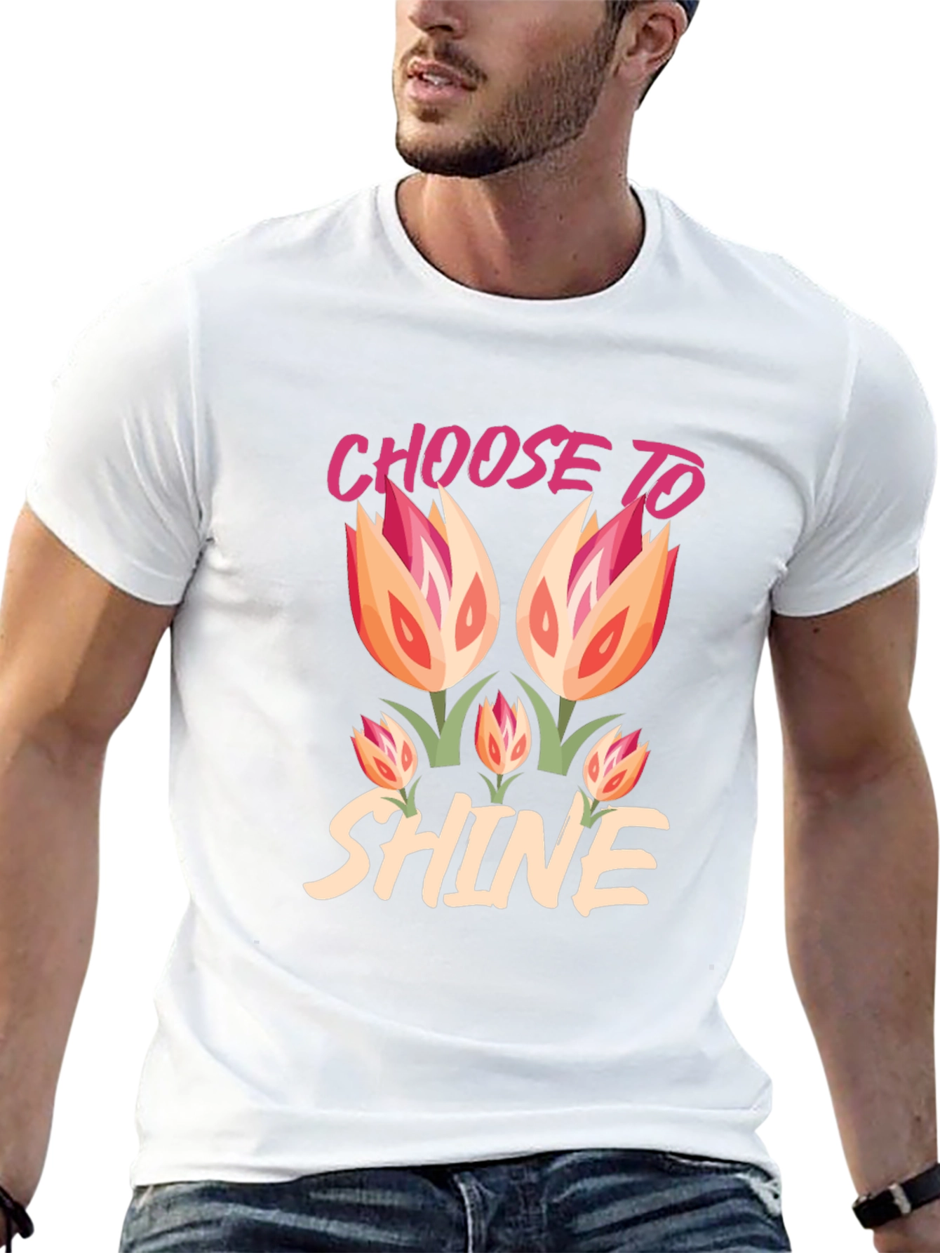 Choose to Shine Graphic Tee - Black Cotton Blend