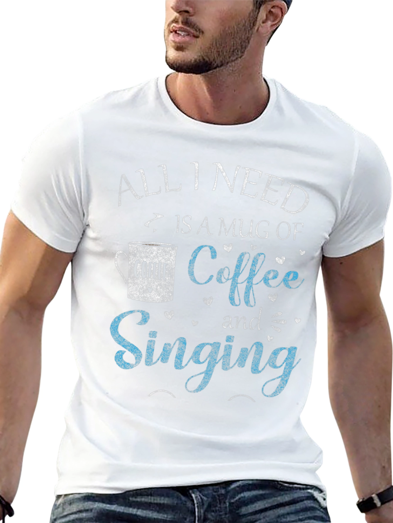Coffee & Singing T-Shirt - All I Need Design
