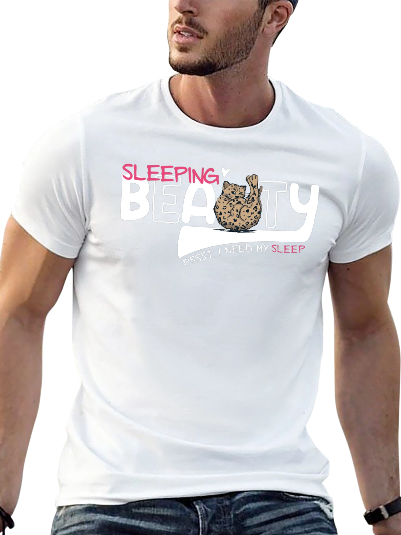Sleeping Beauty Cat T-Shirt - Needs Sleep