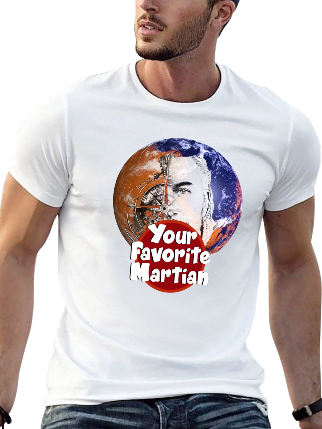 Your Favorite Martian Graphic T-Shirt - Black