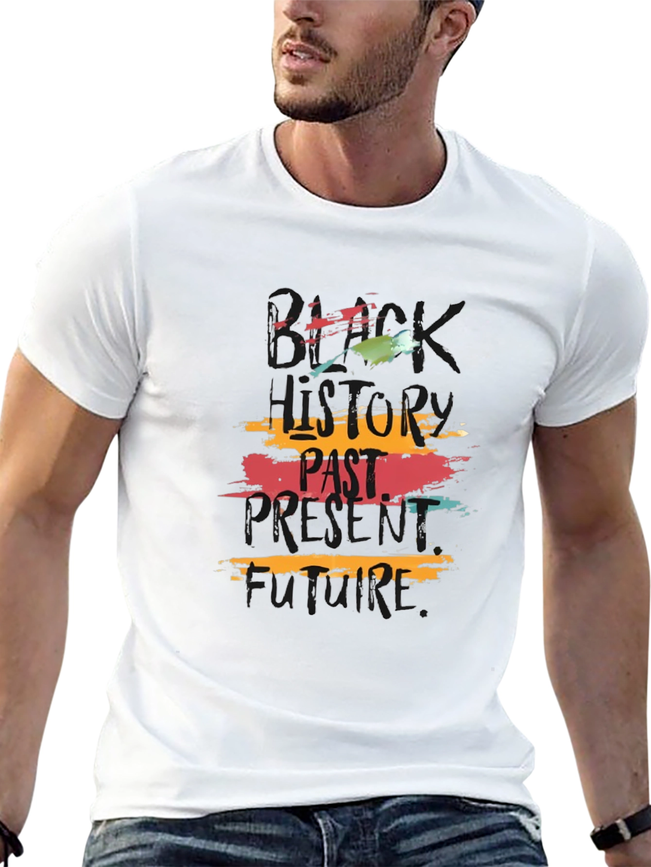 Past Present Future Graphic Tee - Black