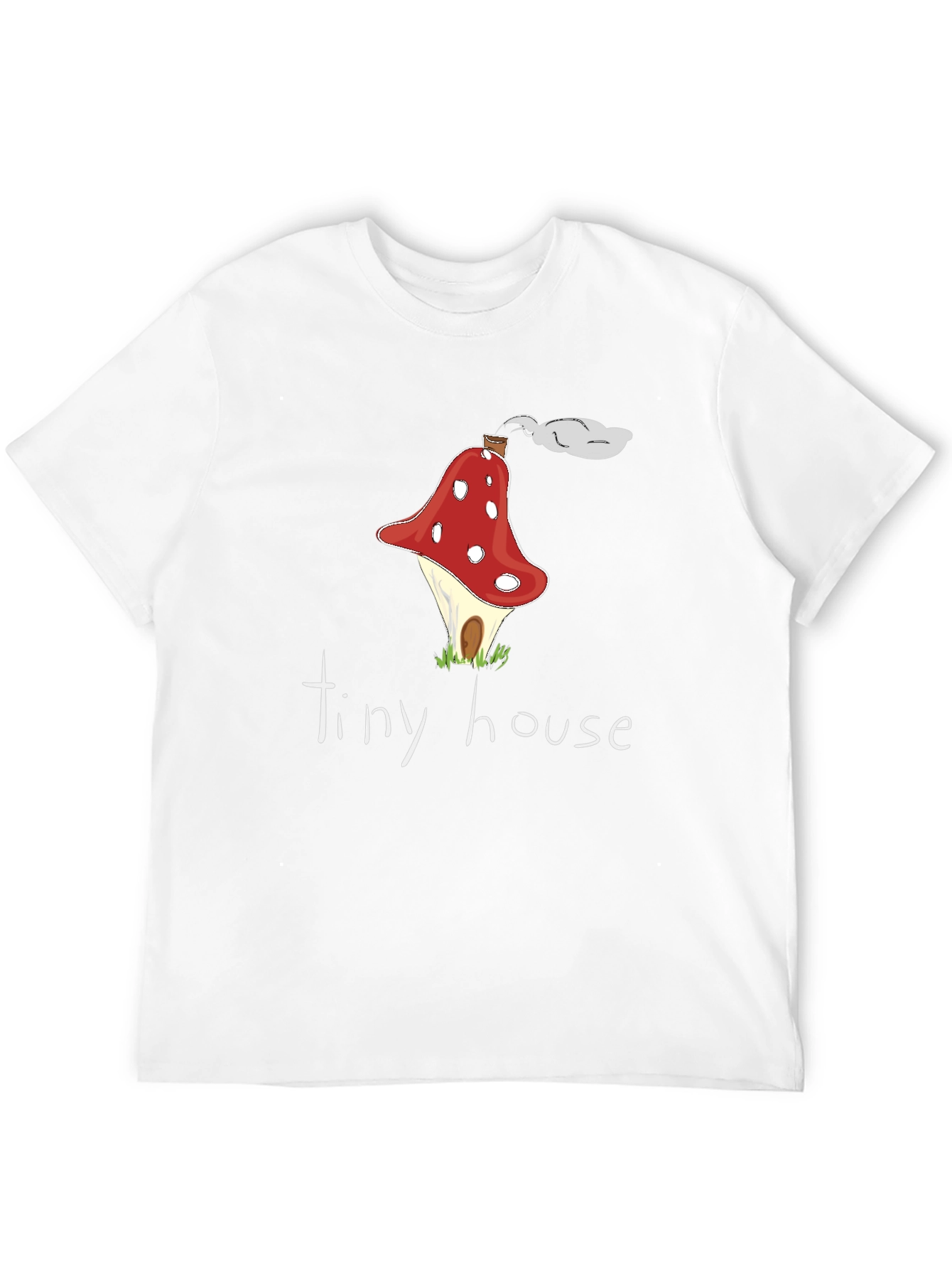 Tiny House Mushroom Graphic Tee - Quirky Comfort