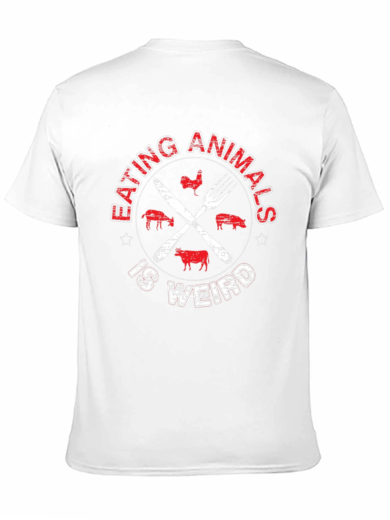 Vegan Animal Lover T-Shirt - Eating Animals is Weird