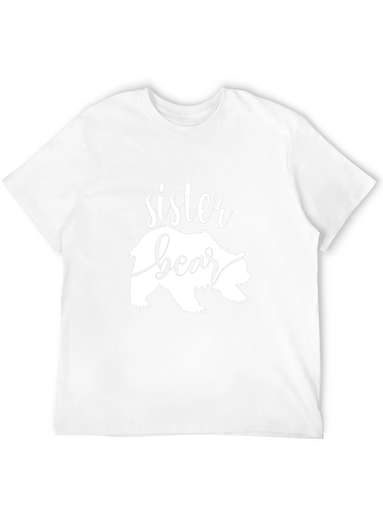 Sister Bear Graphic T-Shirt - Black Cotton Tee