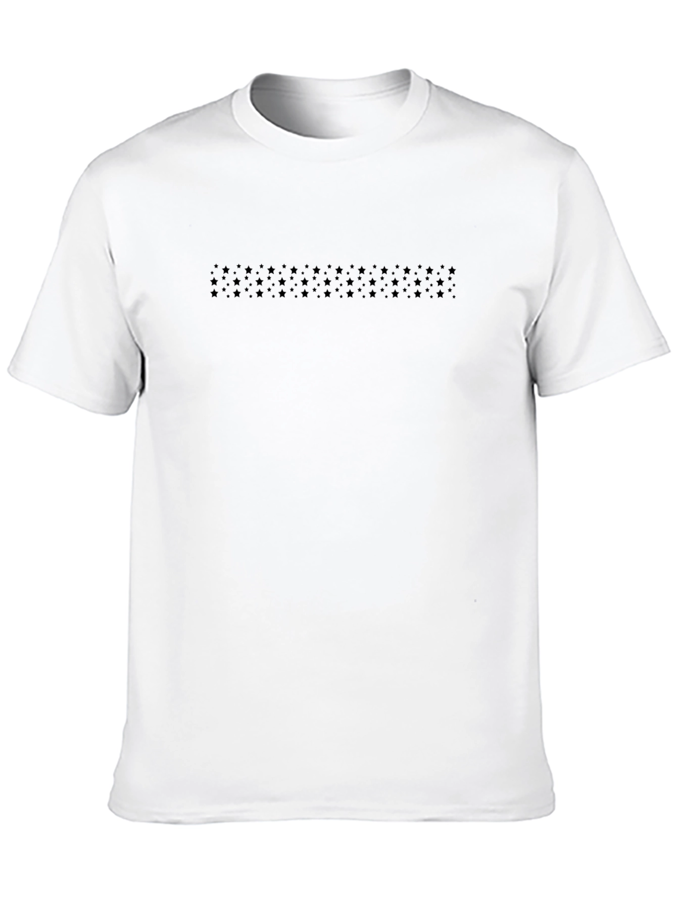 Modern Star Pattern Black T-Shirt