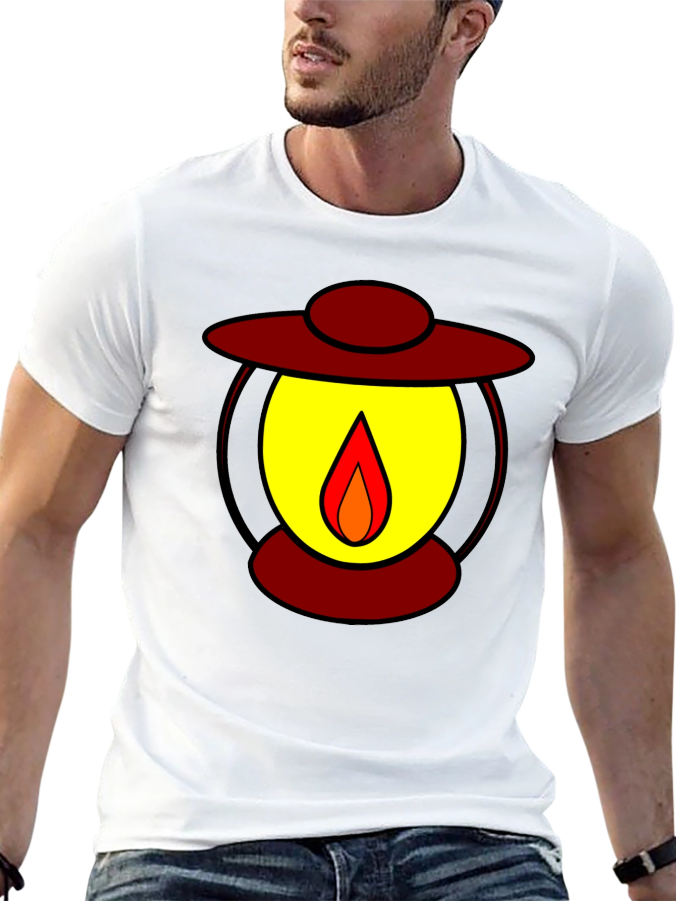 Cartoon Lantern Graphic Tee