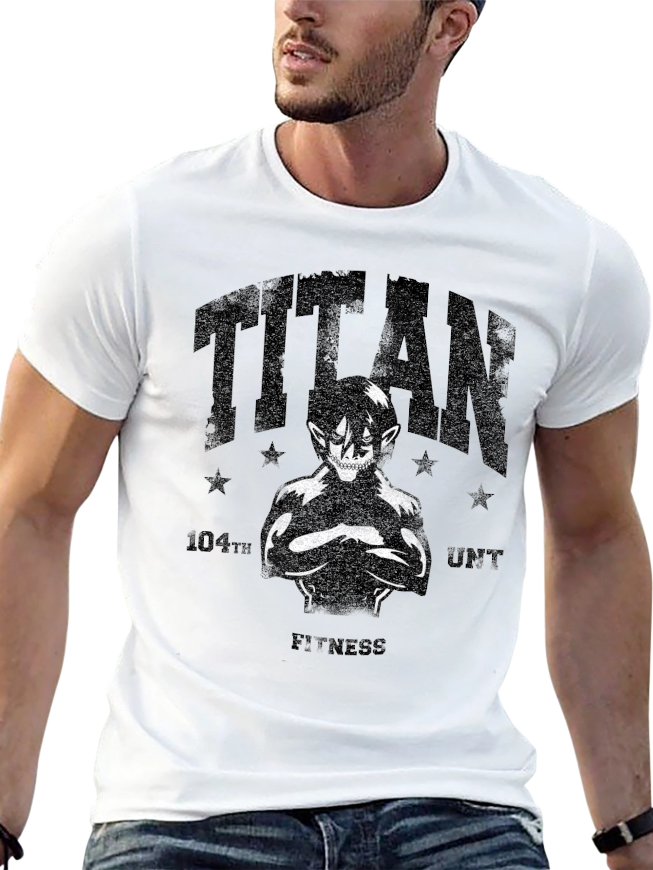 Titan Fitness Anime T-Shirt - Black Graphic Tee