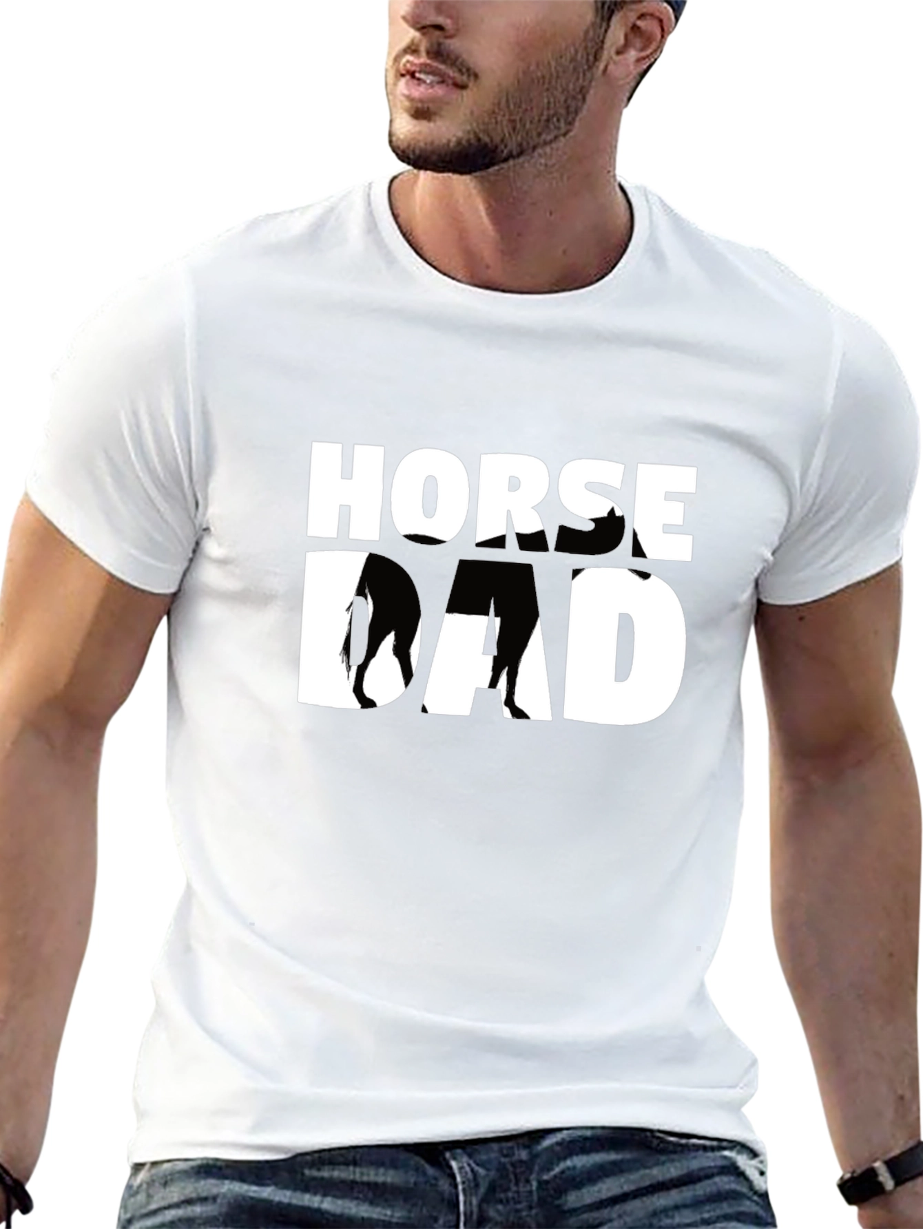 Horse Dad Graphic Tee - Equestrian Lover T-Shirt
