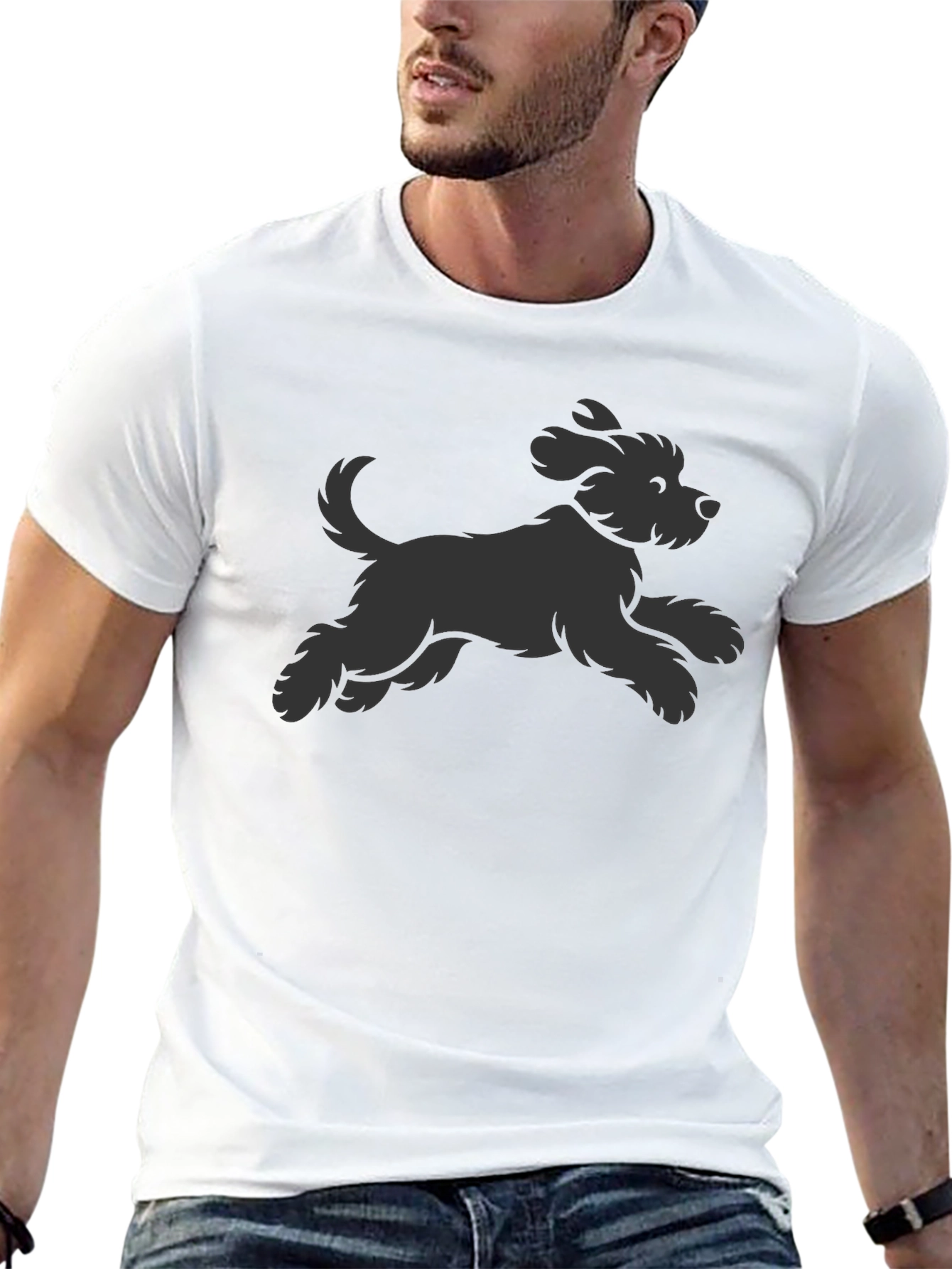 Black Dog Graphic Tee - Casual Comfort Style