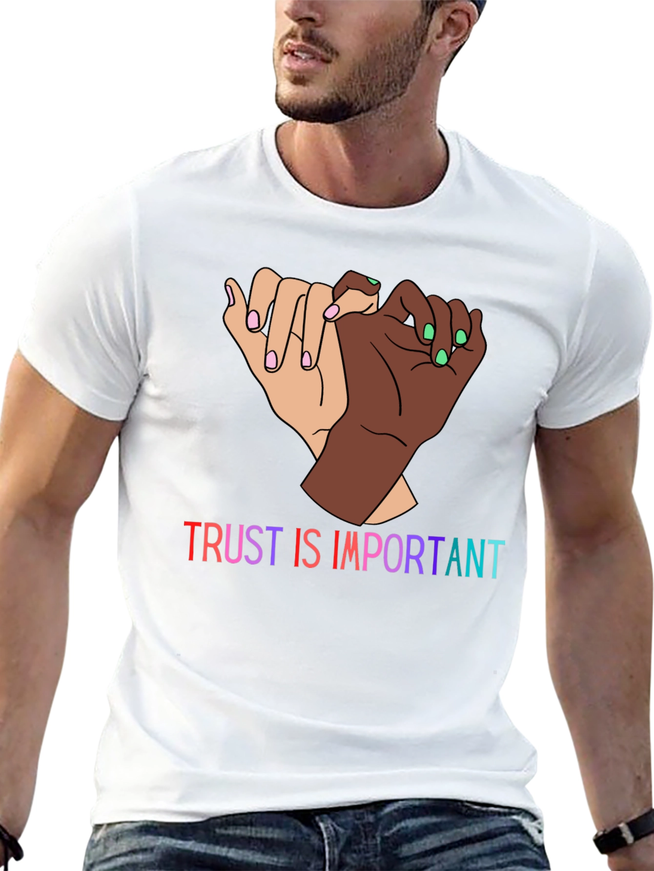 Trust Is Important Graphic Tee - Black
