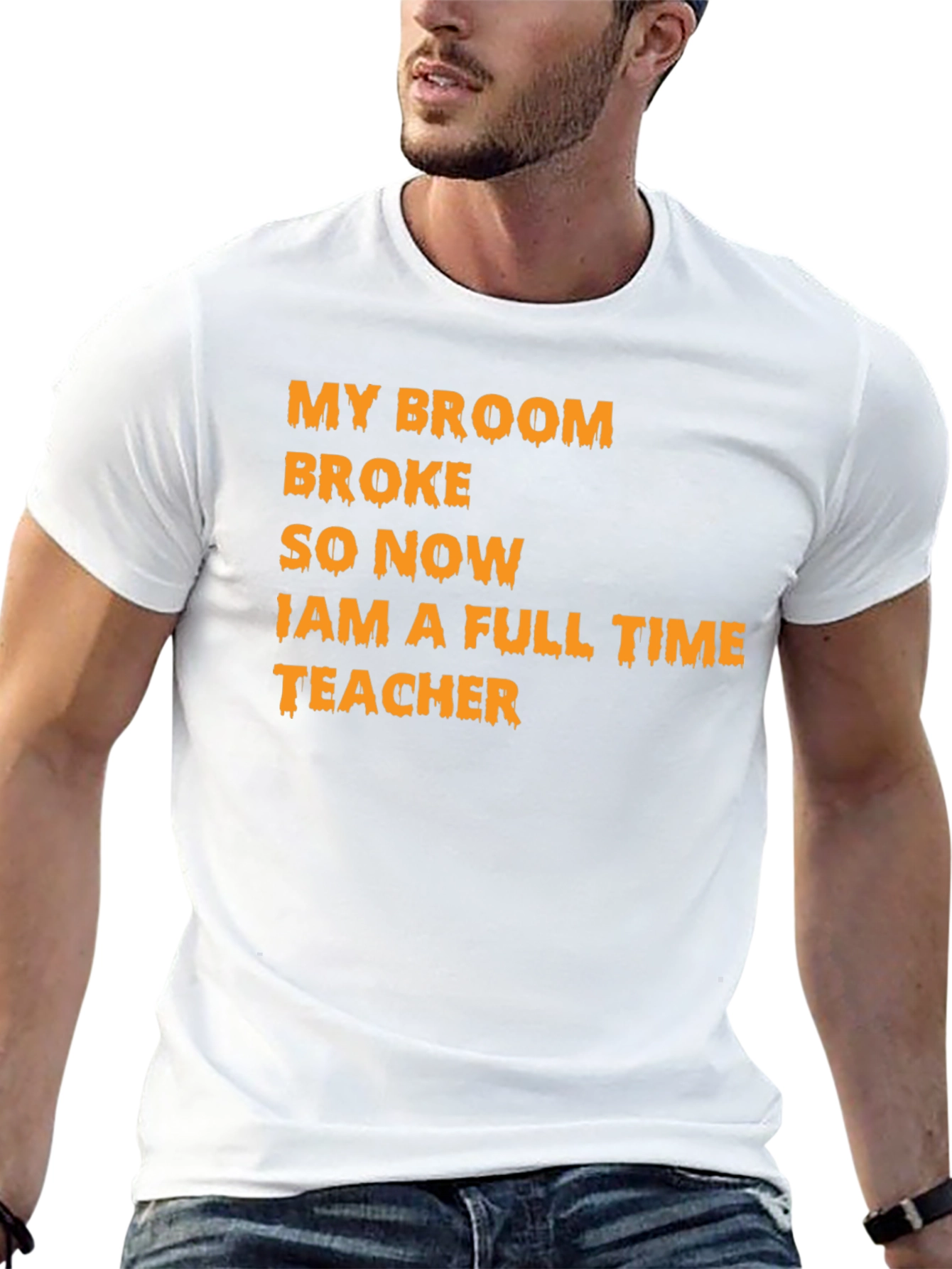 My Broom Broke Teacher T-Shirt