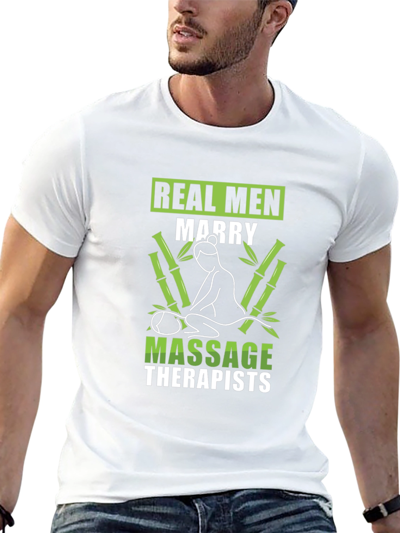 Funny Real Men Marry Massage Therapists T-Shirt