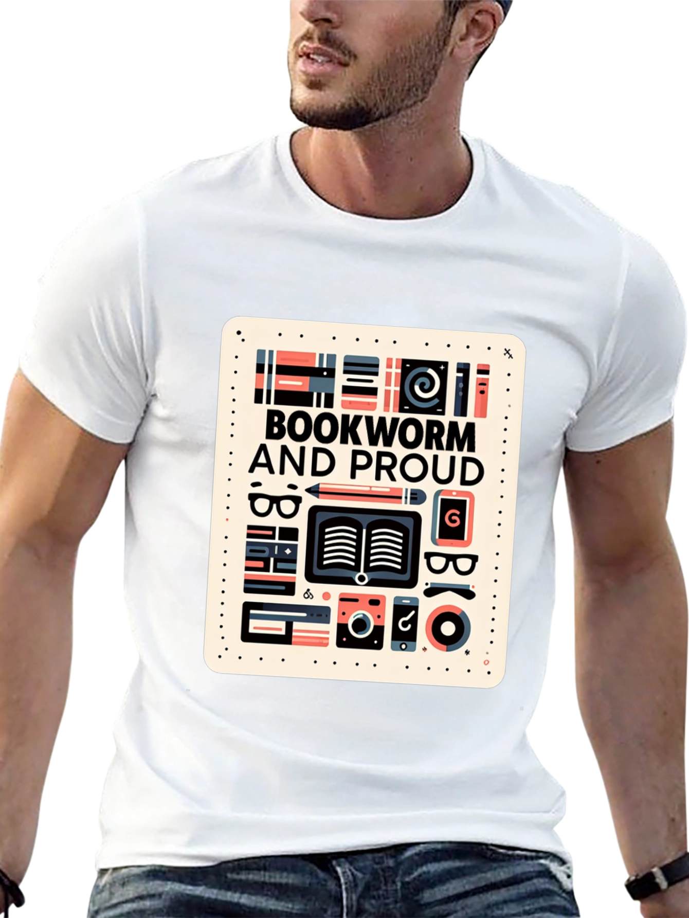 Bookworm and Proud Graphic Tee - Black Cotton